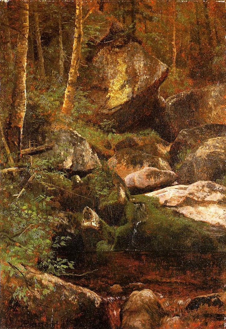 Albert Bierstadt Oil Painting Forest Stream